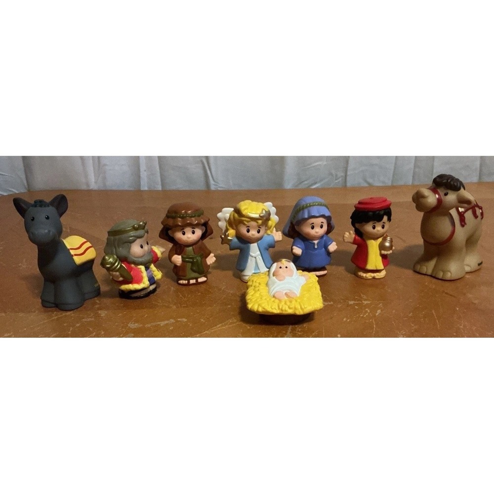 Fisher Price Little People‎ Lot Of 8 Nativity Christmas Figures And Animals